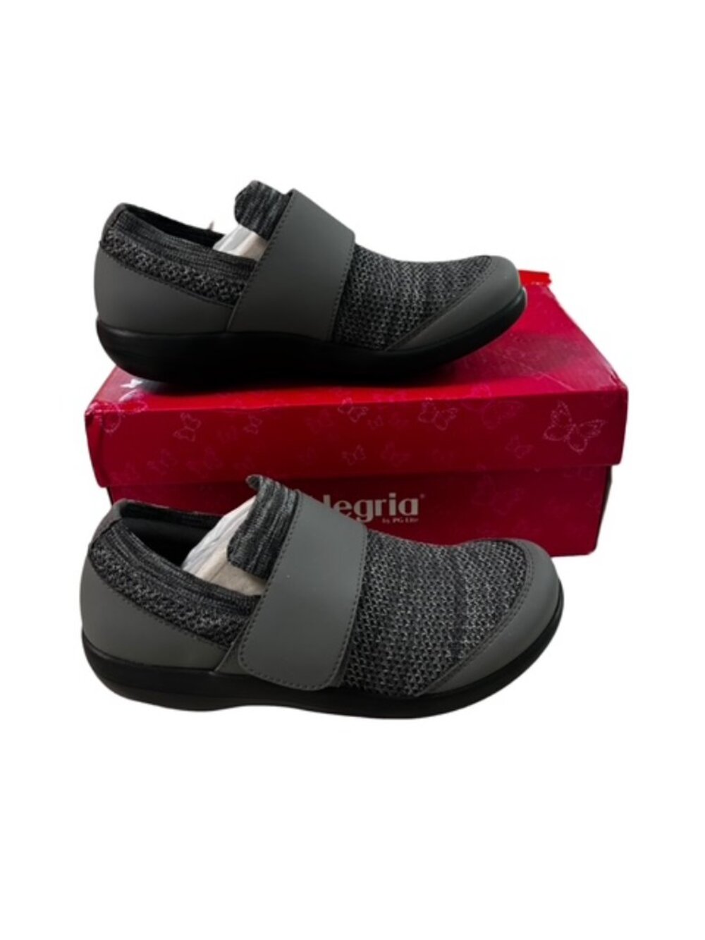 Alegria Dasher Shoes Womens Size 5 - 5.5 Charcoal Mesh Walking Sneakers Comfort